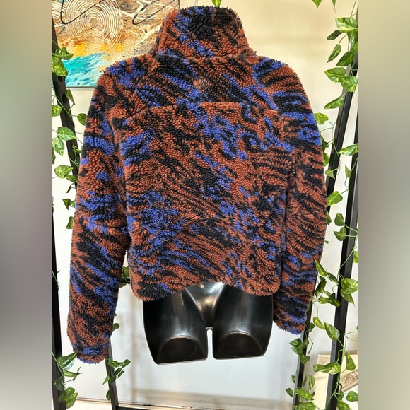 lululemon athletica Blue and Brown Fleece Hoodie - Picture 4 of 9